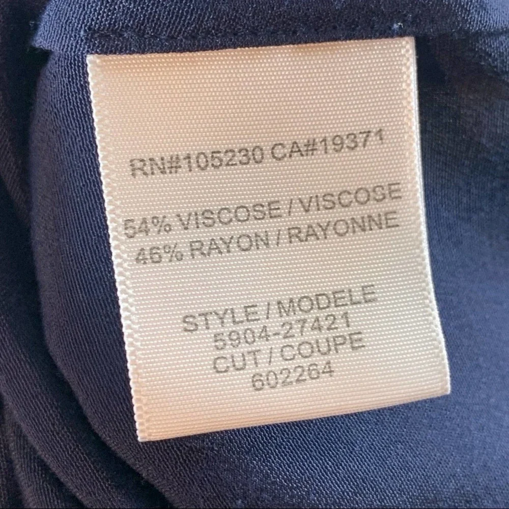 Soft Joie Navy Blue Tie Front Blouse Womens Size Medium - Picture 8 of 8